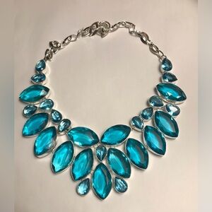 Blue Topaz Stamped 925 Sterling Silver Necklace